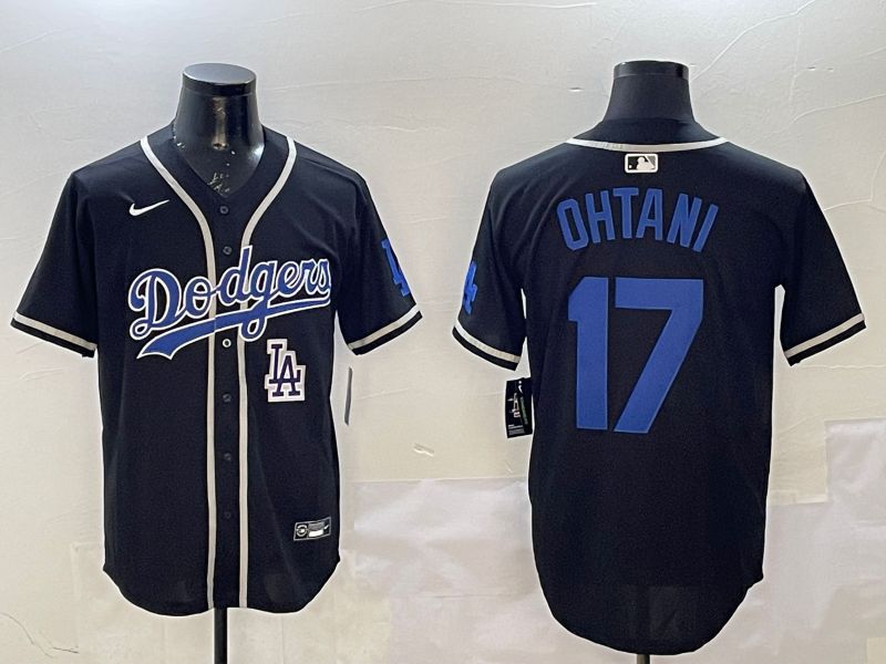 Men Los Angeles Dodgers 17 Ohtani Black Fashion Game 2025 Nike MLB Jersey style 8